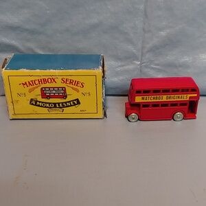 Matchbox Originals Series No.5 Red Double Decker Bus in Box